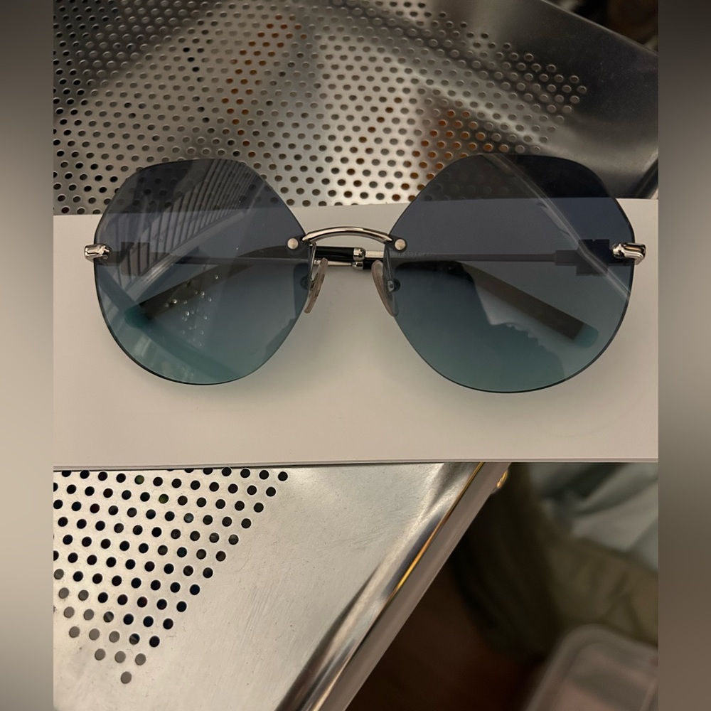 Tiffany & Co. Round Sunglasses with Blue Tint
